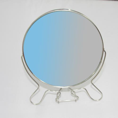 现货批发 双面镜子铁边圆形台镜 一面放大 金属框 mir.